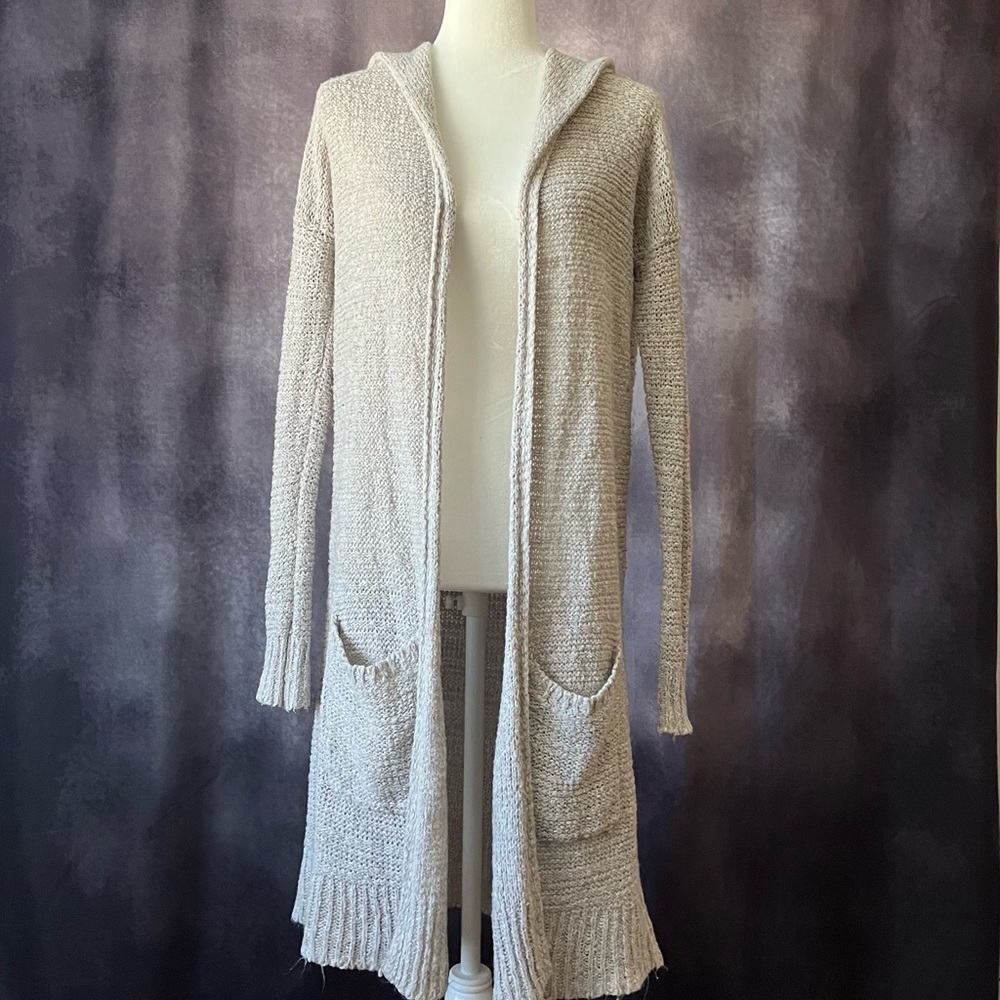 Abercrombie hooded open front cardigan
